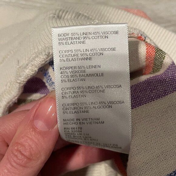 Urban Outfitter Costa Linen Pants Striped - Picture 9 of 10